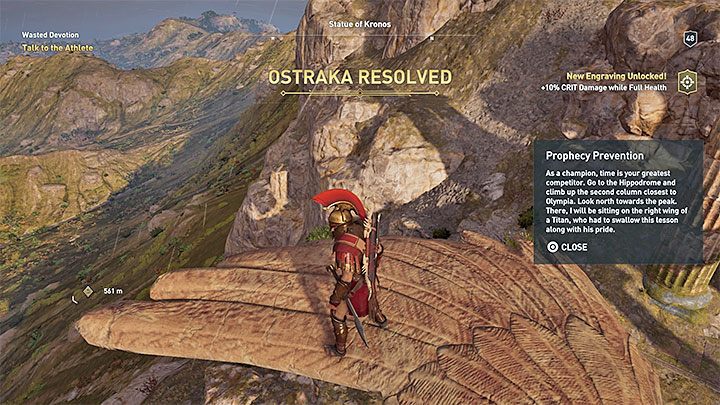 Wdrap się na posąg - Enigmatyczne ostrakony na Elis - Assassins Creed Odyssey - poradnik do gry