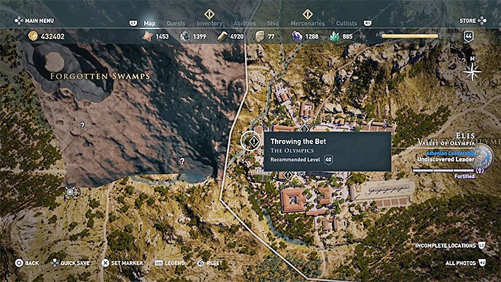 Start misji: Porozmawiaj w wiosce olimpijskiej z bukmacherem Aletesem - Zadania poboczne na Elis - Assassins Creed Odyssey - poradnik do gry