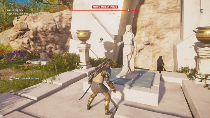 Jeden z Pomniki Marmurowej Dziewicy znajduje się na zachód od Siedziby rodu - Azyl Ferai - Pomnik Marmurowej Dziewicy w DLC Lost Atlantydy - Assassins Creed Odyssey - poradnik do gry