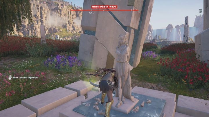 Na wschód od Serca Elizjum natrafisz na kolejny pomnik - Azyl Ferai - Pomnik Marmurowej Dziewicy w DLC Lost Atlantydy - Assassins Creed Odyssey - poradnik do gry