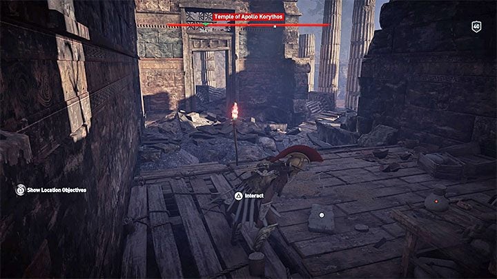 Lokalizacja enigmatycznego Ostrakonu: Dotrzyj do Świątyni Apolla Korythosa (Temple of Apollo Korythos) znajdującej się w mieście Aipeia w centralnej części regionu - Enigmatyczne ostrakony na Wyspie Mesenia - Assassins Creed Odyssey - poradnik do gry
