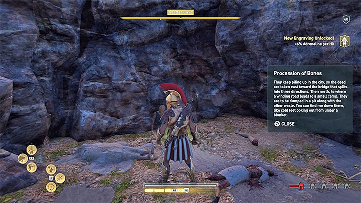 Odwiedzana lokacja jest niewielkim obozowiskiem z przeciwnikami - Enigmatyczne ostrakony na Wyspie Mesenia - Assassins Creed Odyssey - poradnik do gry