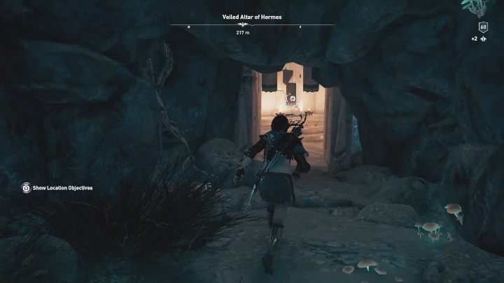 Na samym dole góry znajdziesz mała grotę - Zamaskowany Ołtarz Hermesa - Ślady Hermesa w DLC Lost Atlantydy - Assassins Creed Odyssey - poradnik do gry