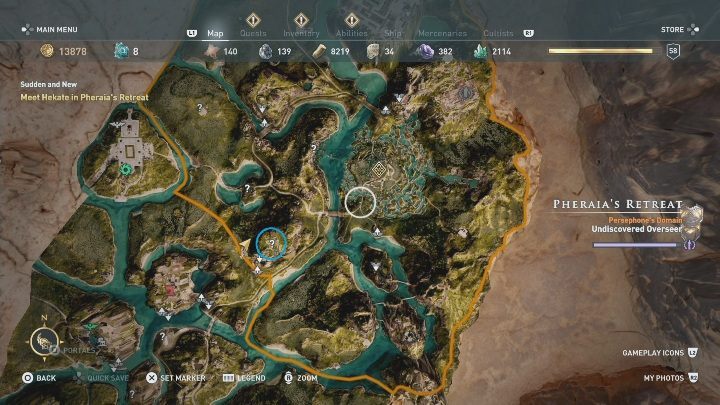 W lokacji Azyl Ferai/Pheraias Retreat znajdziesz jeden Enigmatyczny Ostrakon - Enigmatyczne ostrakony na Polach Elizejskich w Los Atlantydy DLC - Assassins Creed Odyssey - poradnik do gry