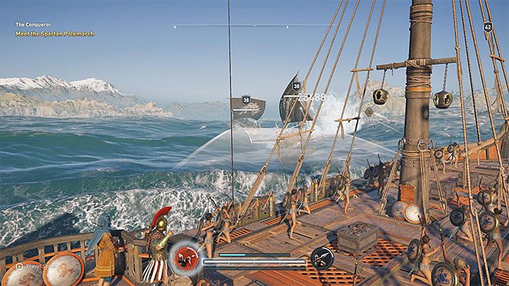 Statki pirackie przystępują do walk gdy tylko okręt bohatera znajdzie się w ich zasięgu - Jak rozpoznawać inne statki na morzu w Assassins Creed Odyssey? - Assassins Creed Odyssey - poradnik do gry