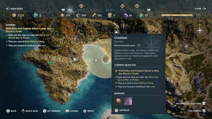 Musisz wyruszyć do zatoki, na prawo od Wzgórz Świętej Wojny - Fokida - Misje poboczne w Assassins Creed Odyssey - Assassins Creed Odyssey - poradnik do gry