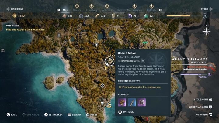 Udaj się we wskazane miejsce i wejdź do jaskini - Wyspa Abantis - Misje poboczne w Assassins Creed Odyssey - Assassins Creed Odyssey - poradnik do gry