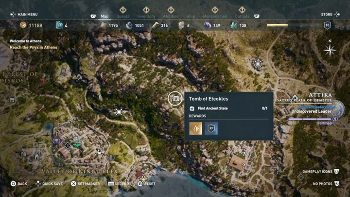 Lokalizacja grobowca: Attyka - Grobowce w Attyka - Assassins Creed Odyssey - poradnik do gry