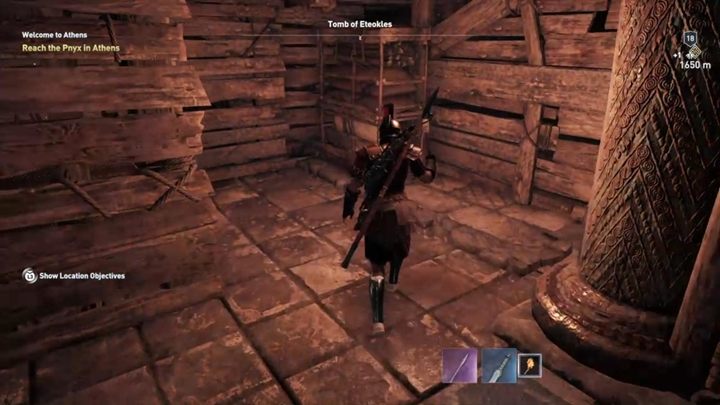 W komnacie z sarkofagiem wejdź do kolejnego przejścia i idź dalej na dół - Grobowce w Attyka - Assassins Creed Odyssey - poradnik do gry