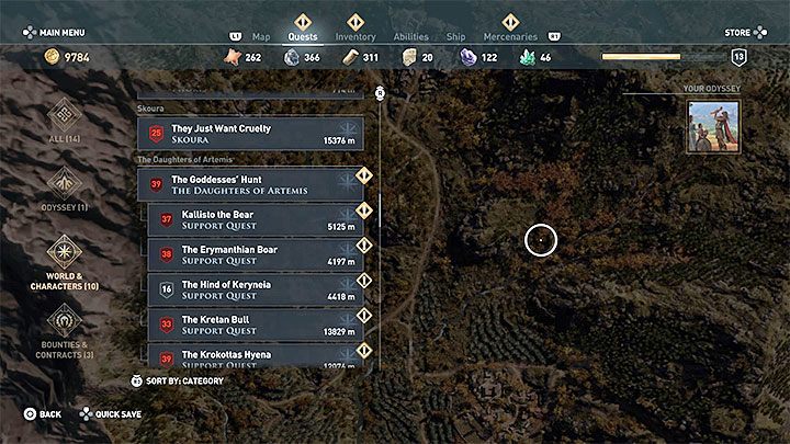 Po wygraniu walki i zdobyciu trofeum zwierzęcia możesz powrócić do Daphnae - Supermyśliwy - trofeum w Assassins Creed Odyssey - Assassins Creed Odyssey - poradnik do gry