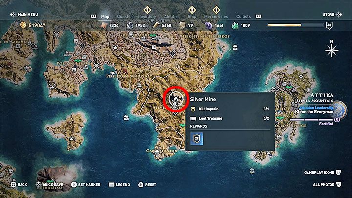 Lokalizacja skrzyni: Kopalnia srebra (Silver Mine), region Attyka - Legendarne skrzynie w grze Assassins Creed Odyssey - Assassins Creed Odyssey - poradnik do gry