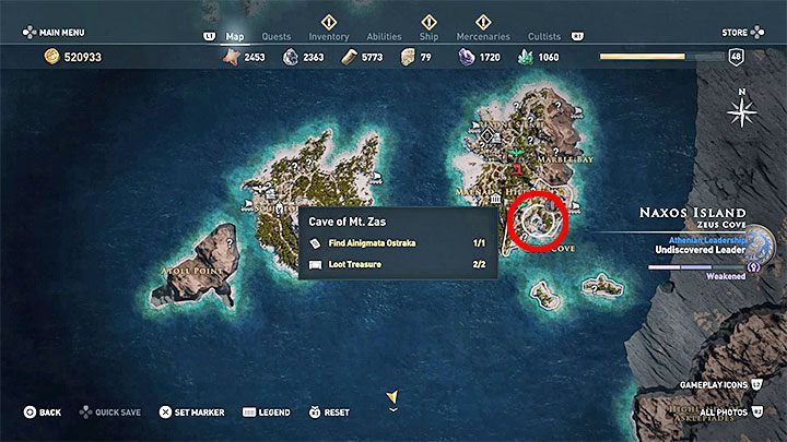 Lokalizacja skrzyni: Grota w Górze Zas (Cave of Mt - Legendarne skrzynie w grze Assassins Creed Odyssey - Assassins Creed Odyssey - poradnik do gry