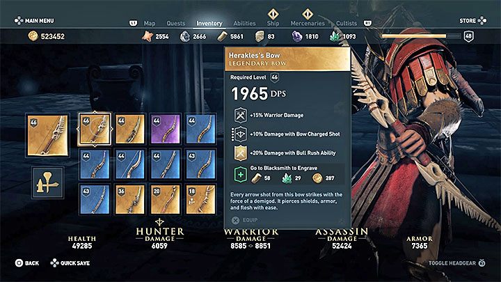Rodzaj i statystyki przedmiotu: Łuk - Legendarne skrzynie w grze Assassins Creed Odyssey - Assassins Creed Odyssey - poradnik do gry
