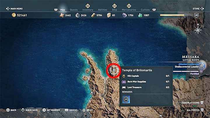 Lokalizacja skrzyni: Świątynia Britomartis (Temple of Britomartis), region Mesara - Legendarne skrzynie w grze Assassins Creed Odyssey - Assassins Creed Odyssey - poradnik do gry