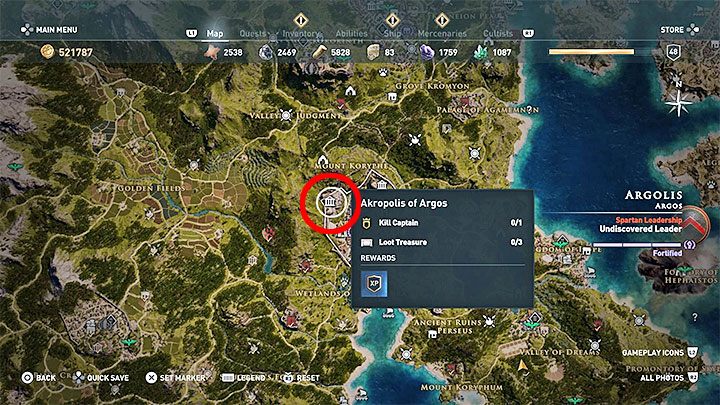 Lokalizacja skrzyni: Świątynia Akropol w Argos (Akropolis of Argos), region Argolida - Legendarne skrzynie w grze Assassins Creed Odyssey - Assassins Creed Odyssey - poradnik do gry