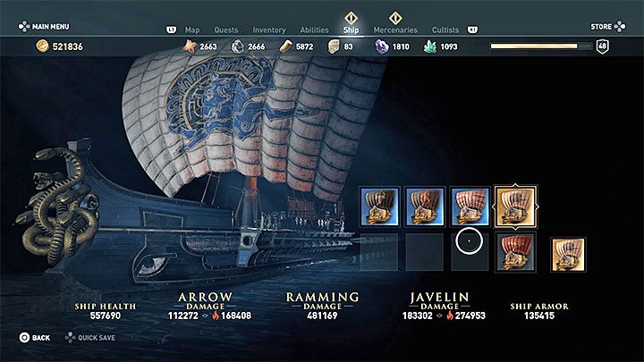 Rodzaj i statystyki przedmiotu: Unikalny wzór żagla Zemsta minotaura - Legendarne skrzynie w grze Assassins Creed Odyssey - Assassins Creed Odyssey - poradnik do gry