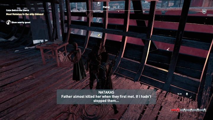 Pierwszą rzeczą, którą musisz zrobić w tej misji, jest spotkanie się z ludźmi w łodzi - Cisza przed burzą | Solucja Assassins Creed Odyssey - Assassins Creed Odyssey - poradnik do gry