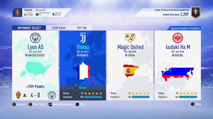 W trybie Bitwy Składów zadaniem Gracza jest rozgrywanie spotkań przeciwko komputerowemu przeciwnikowi, który prowadzi drużyny stworzone przez całą społeczność FIFA - Tryby gry w FUT | FIFA 19 - FIFA 19 - poradnik do gry