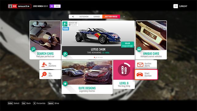 Sprzedaż samochodu odbywa się tylko poprzez dom aukcyjny. - Kupno i sprzedaż samochodów w Forza Horizon 4 - Forza Horizon 4 - poradnik do gry