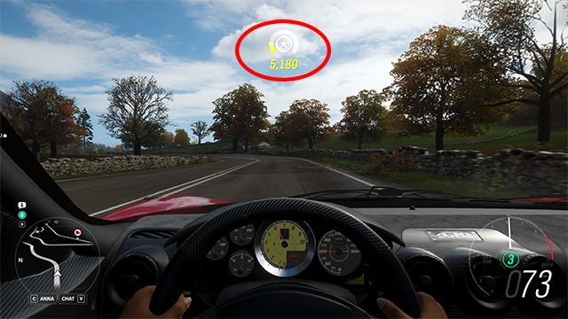 Po udanej serii samochodowych szaleństw zobaczysz ile jeszcze brakuje Ci do zdobycia kolejnego punktu umiejętności. - Punkty wpływu, punkty Forzathon, kredyty CR w Forza Horizon 4 - Forza Horizon 4 - poradnik do gry