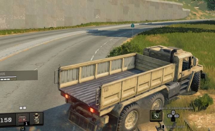 Ciężarówki są często spotykane przy budynkach, takich jak stacje benzynowe (występują dwie wersje kolorystyczne: jasna i ciemna). - Pojazdy | Tryb Blackout w Call of Duty Black Ops 4 - Call of Duty Black Ops 4 - poradnik do gry
