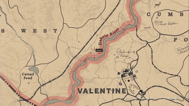 Te kości znajdziesz na północ od Valentine, koło Dakota River - Red Dead Redemption 2: Kości dinozaurów - Sekrety i znajdźki - Red Dead Redemption 2 - poradnik do gry