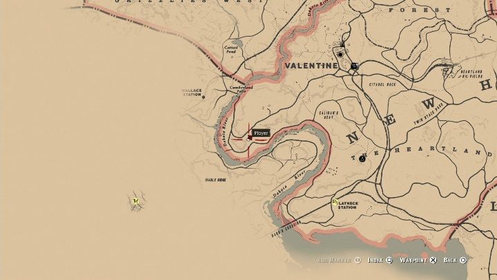 Te kości znajdziesz na południowym zachodzie od Valentine, koło Dakota River - Red Dead Redemption 2: Kości dinozaurów - Sekrety i znajdźki - Red Dead Redemption 2 - poradnik do gry