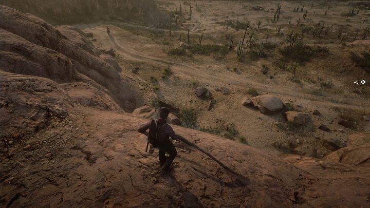 Kości te znajdują się na zboczu góry, nad urwiskiem - Red Dead Redemption 2: Kości dinozaurów - Sekrety i znajdźki - Red Dead Redemption 2 - poradnik do gry