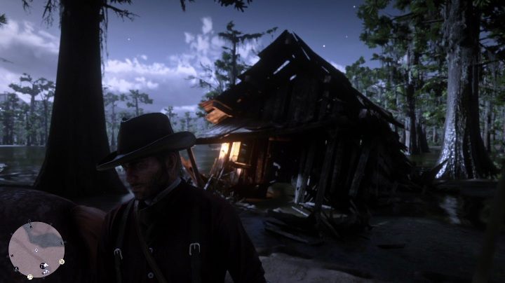 Wejdz do zatopionej chatki, tam, na końcu wisi maska - Red Dead Redemption 2: Unikalne przedmioty - Mapa - Red Dead Redemption 2 - poradnik do gry