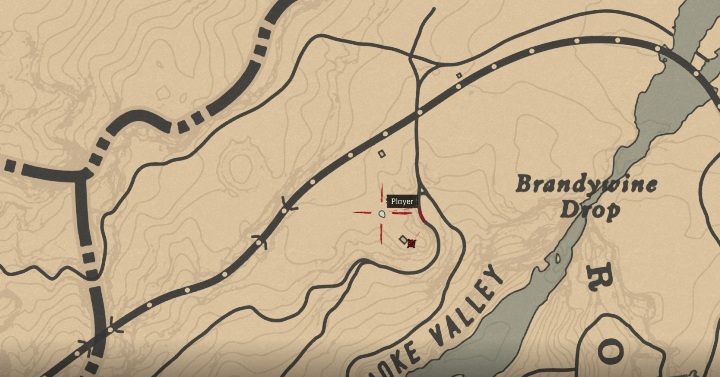 Meteoryt znajdziesz udając się na północ od Annesburgu, koło Roanoke Valley - Red Dead Redemption 2: Unikalne przedmioty - Mapa - Red Dead Redemption 2 - poradnik do gry