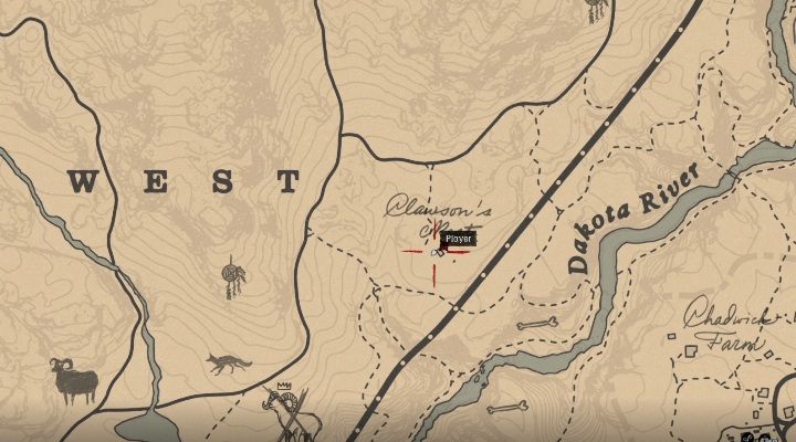 Kapelusz ten znajdziesz w południowej części Ambarion, pomiędzy Whinyard i Grannite Pass - Red Dead Redemption 2: Unikalne przedmioty - Mapa - Red Dead Redemption 2 - poradnik do gry