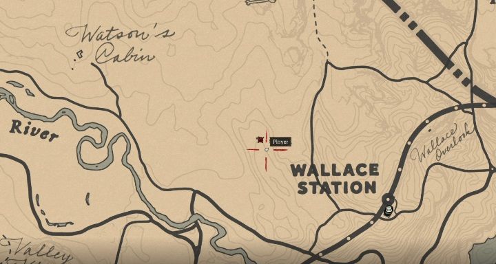 Double Bit Hatchet znajdziesz pomiędzy Wallace Station a Calibans Seat - Red Dead Redemption 2: Unikalne przedmioty - Mapa - Red Dead Redemption 2 - poradnik do gry