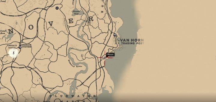Gospodarstwo Van Horn Masion znajdziesz jadąc na północ od Van Horn - Red Dead Redemption 2: Gospodarstwa - lista, mapy, porady - Red Dead Redemption 2 - poradnik do gry