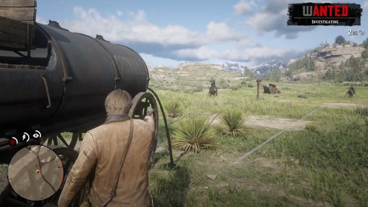 Niestety - chwilę po odjeździe zostaniesz nakryty i czeka cię walka z grupką przeciwników, którzy będą cię niemiłosiernie ścigali - Red Dead Redemption 2: Dolewając ropy do ognia - Solucja - Red Dead Redemption 2 - poradnik do gry