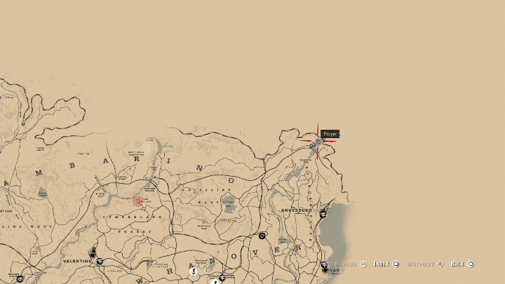 Tę legendarną rybę znajdziesz w północno wschodniej części mapy - Red Dead Redemption 2: Legendarny Pstrąg Tęczowy - mapy, porady - Red Dead Redemption 2 - poradnik do gry