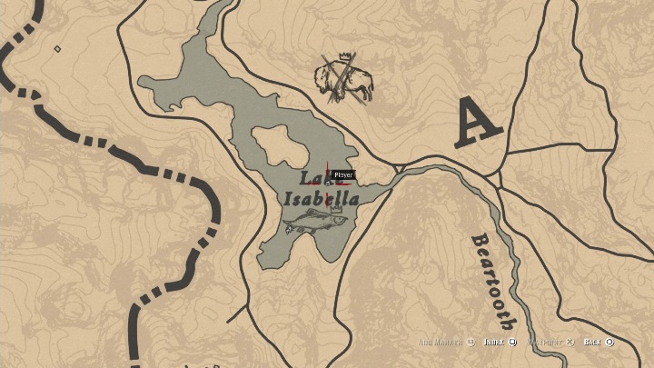 Ryba ta znajduje się nad Grizzlies West - Red Dead Redemption 2: Legendarna Nerka - mapy, porady - Red Dead Redemption 2 - poradnik do gry