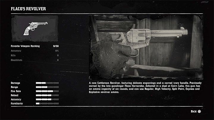 Warto dodatkowo przeszukać zwłoki pokonanego Flaco, bo odnajdziesz dzięki temu unikalny rewolwer Flaco (Flacos Revolver) - Red Dead Redemption 2: Najszlachetniejsi z mężczyzn i kobieta - opis przejścia - Red Dead Redemption 2 - poradnik do gry