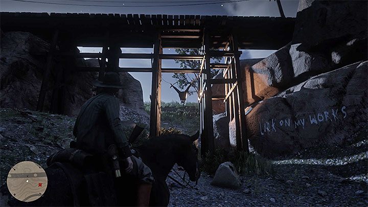 Drugie miejsce zbrodni znajduje się pod torami kolejowymi w niewielkiej odległości na południe od miasteczka Valentine - Red Dead Redemption 2: Amerykański sen - opis przejścia, mapa, porady - Red Dead Redemption 2 - poradnik do gry