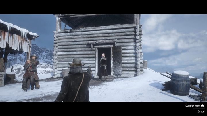 Czekaj cierpliwie - gdy Micah przebiegnie za chatkę, rozpocznie się scenka - Red Dead Redemption 2: Amerykański jad - Solucja - Red Dead Redemption 2 - poradnik do gry