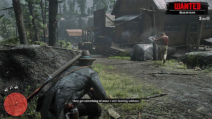 Zacznij od założenia bandany (wybierz ją z rozwijanego menu), dzięki czemu nie narobisz sobie problemów w Strawberry - Red Dead Redemption 2: Błogosławieni cisi - Solucja - Red Dead Redemption 2 - poradnik do gry
