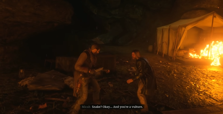 Na zewnątrz rzuci się na ciebie Micah - Red Dead Redemption 2: Krew, śmierć i odkupienie - Solucja - Red Dead Redemption 2 - poradnik do gry