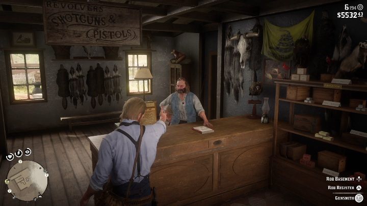 Wjedz do sklepu i zagroź bronią sprzedawcy - Red Dead Redemption 2: Napady na sklepy - jak obrabować? Lista, lokacje, mapy - Red Dead Redemption 2 - poradnik do gry
