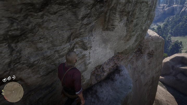 Na końcu półki skalnej znajdziesz małą dziurę w skale - Red Dead Redemption 2: Jack Hall Gang - mapa skarbów - Red Dead Redemption 2 - poradnik do gry