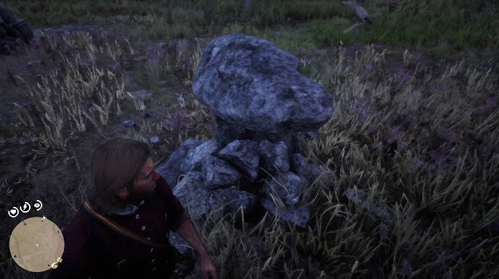 W tej okolicy znajdziesz kilka dużych skał - Red Dead Redemption 2: Jack Hall Gang - mapa skarbów - Red Dead Redemption 2 - poradnik do gry