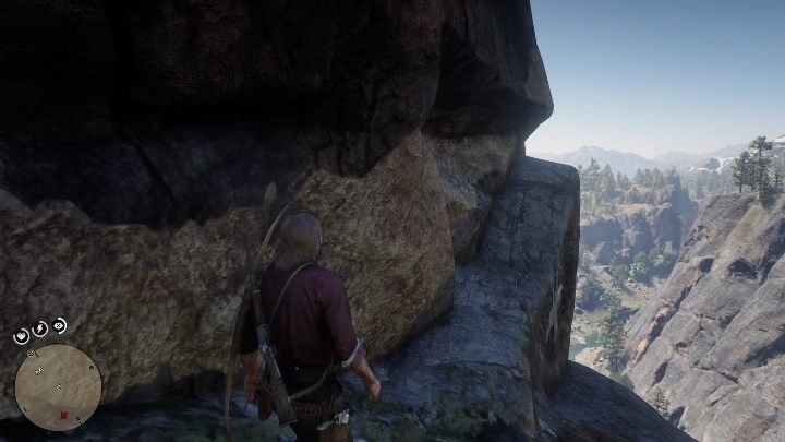 Na twojej drodze stanie wysoka skała, przeskocz po niej na drugą stronę - Red Dead Redemption 2: Kosztowny skarb, mapa - Red Dead Redemption 2 - poradnik do gry