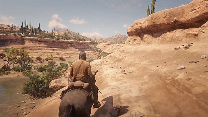 Odszukaj mały wąwóz pokazany na obrazku - Red Dead Redemption 2: Meksyk - jak się przedostać? - Red Dead Redemption 2 - poradnik do gry