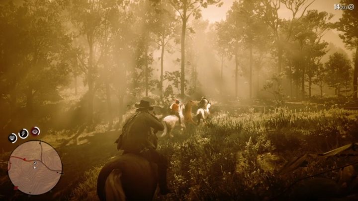 Gdy w końcu do nich dotrzesz, czeka cię ostatni etap zadania - ucieczka - Red Dead Redemption 2: Zwykła wizyta towarzyska - Solucja - Red Dead Redemption 2 - poradnik do gry