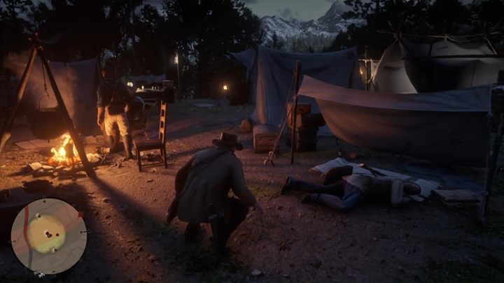 Przejdź za plecami wrogów, którzy są koło ogniska - Red Dead Redemption 2: Archeologia dla początkujących - Solucja - Red Dead Redemption 2 - poradnik do gry