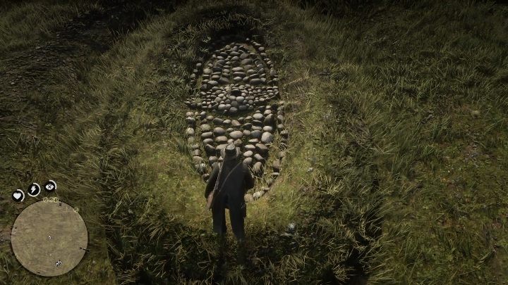 Podbiegnij do środka i przeszukaj dziurę w ziemi - Red Dead Redemption 2: Skażony szlak, mapa - The Poisonous Trail Treasure Hunt - Red Dead Redemption 2 - poradnik do gry
