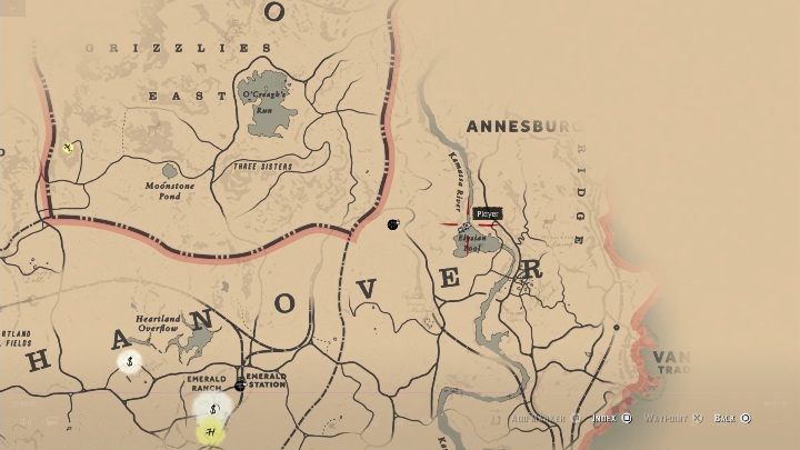 W regionie Annesburg znajdziesz jaskinię, w której ukryty jest skarb - Red Dead Redemption 2: Skażony szlak, mapa - The Poisonous Trail Treasure Hunt - Red Dead Redemption 2 - poradnik do gry